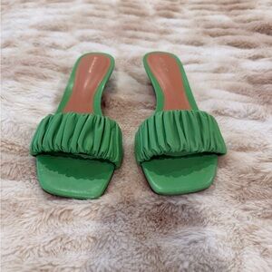 Reformation Marcella Ruched Kitten Heel Sandal